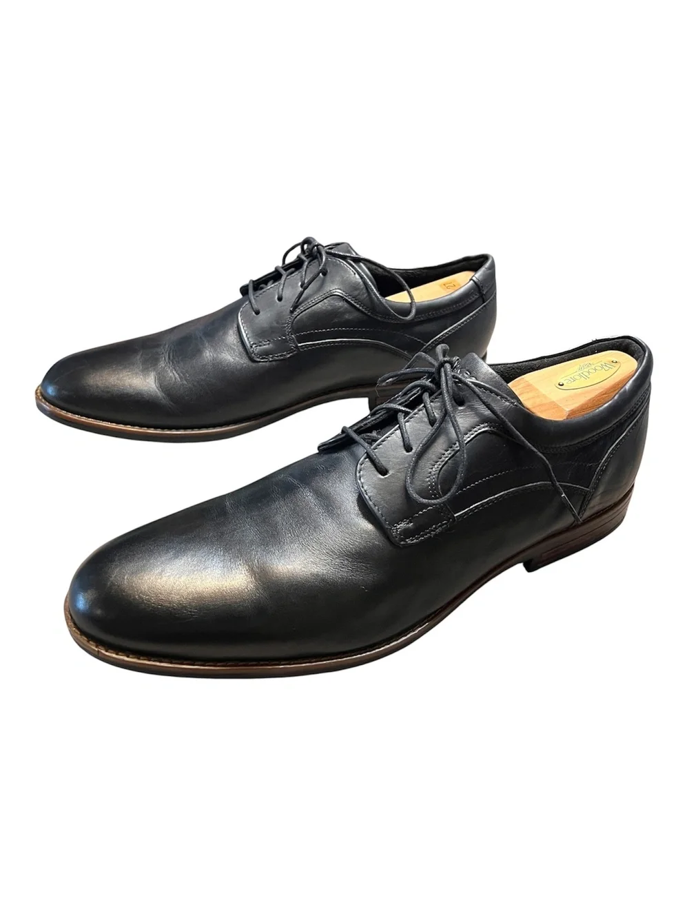 Rockport Dustyn Waterproof Black Leather Oxfords Size 13 Corporate Prep Shoes